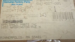 NORGE 53-1547 Maytag, MODEL 275BFAdmiral Dryer Timer NEW IN BOX OLD STOCK NEW! - Picture 1 of 10