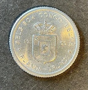 Congo Belge et Ruanda-Urundi - Magnifique monnaie de  50 Centimes  1955 (1) - Imagen 1 de 2