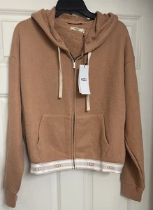 Neu mit Etikett UGG brauner Hoodie Mantel mit Reißverschluss Größe L Large - Bild 1 von 5