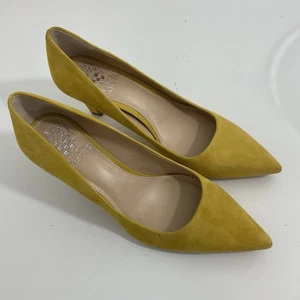 Vince Camuto Retsie spitz zulaufender Pumps aus gelbem Wildleder Top Zustand Gr. 8,5 - Bild 1 von 11