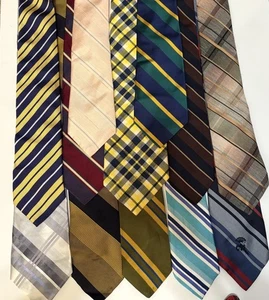 12 ties saks fifth avenue Vtg Gap Calvin Klein academia Stripe Preppy Neiman Tie - Picture 1 of 9