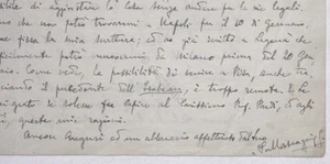 Lettera con autografo del compositore Pietro Mascagni - Dicembre 1921 - Foto 1 di 2