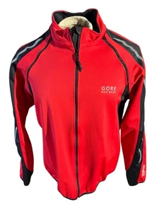 Gore Bike Wear Windstopper Jacket Mens 2XL Black Red Soft Shell Cycling XXL Zip - Picture 1 of 7