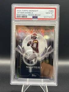 2024 Topps Midnight - Nightball Jayden Daniels #NB-9 Moon Beam (RC) PSA 10 - Picture 1 of 3