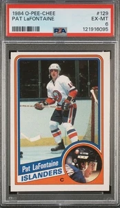 1984-85 O-PEE-CHEE Hockey Pat LaFontaine RC #129 PSA 6 - Bild 1 von 2