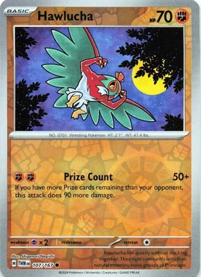 Hawlucha 107/167 - REVERSE HOLO - SV06: Twilight Masquerade - NM - Image 1 of 2