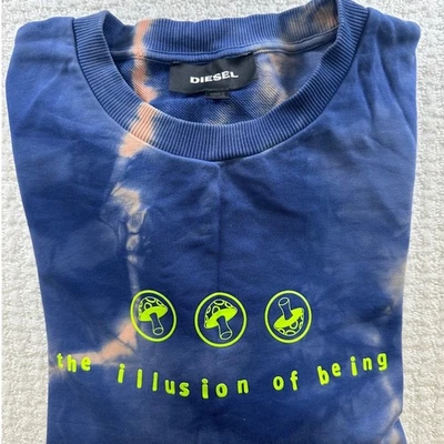 DIESEL Tie Dye Sweatshirt Illusion of Being XL - Image 1 of 4