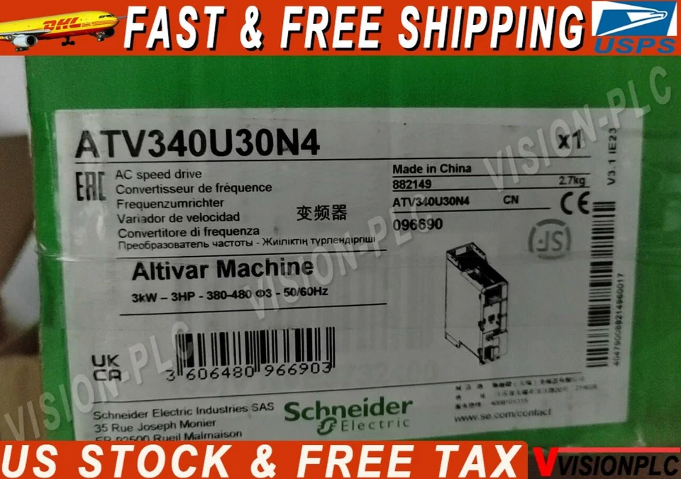 NEW Schneider ATV340U30N4 INVERTER in box Fast Shipping - Image 1 of 1