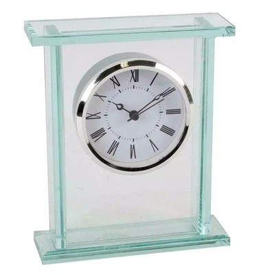Wm. Widdop Glass Bezel Mantel Clock 17.5 CM W2706 ( Ex-Display ) No Packaging - Image 1 of 2
