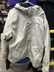 Columbia Interchange Mens XXL Beige Full-Up Loma Vista Lined Jacket #D7 - Picture 1 of 11