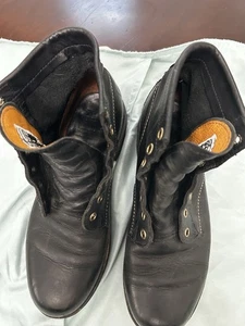 VTG Frye Arkansas Boots Leather USA Mid Lace Men's 7 Goodyear Weld Western - Picture 1 of 19