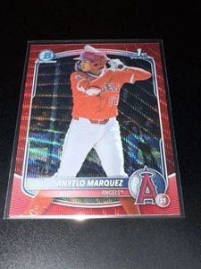 2025 Bowman Chrome Anyelo Marquez True Red Refractor 1st #1/5 Color Match - Bild 1 von 2