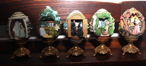 Konvolut 5 Vom Winde verweht Franklin Mint Sammlereier - Bild 1 von 21