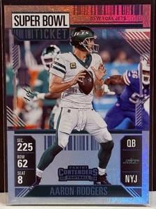 2024 Panini Contenders - AARON RODGERS - #78 - Biglietto Super Bowl 1/1 - Foto 1 di 2