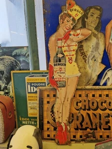 Antique Pin Up Advertising Truck In Shepherd Canvas Signed Ducatez Original - Picture 1 of 4