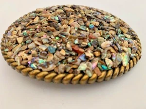 WUNDERSCHÖN! Vintage Western Natur-Thema massive Messing GÜRTELSCHNALLE - 3,75" x 3,0" - Bild 1 von 10