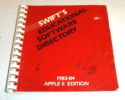 Directorio de software educativo de Swift de colección 1983-84 edición Apple II LEER POR FAVOR Foto 1 de 4