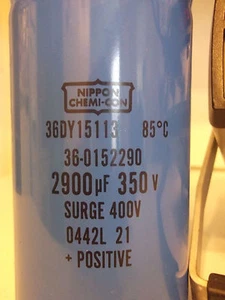 CONDENSADOR ELECTROLÍTICO NIPPON CHEMI-CON 2900UF 350VDC - Imagen 1 de 5