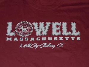 MILL CITY CLOTHING CO LOWELL MASSACHUSETTS SHIRT MENS XL BURGANDY - Picture 1 of 2
