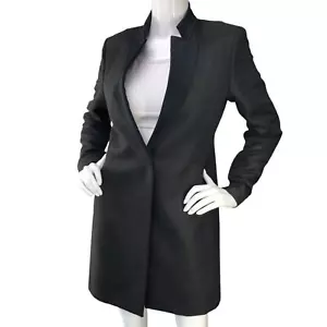ALLSAINTS All Saints Womens Size 8 Jacket Onix Lorie Coat Wool Italian Black - Picture 1 of 17