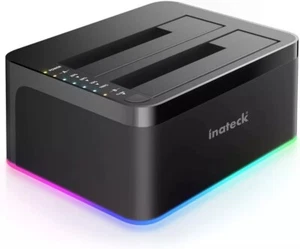 Inateck RGB SATA to USB 3.0 Hard Drive Docking Station with Offline Clone, for - Picture 1 of 7