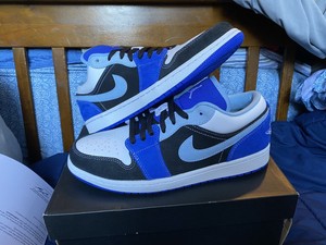 Jordan 1 Low Black/Blue/Light Blue 