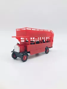 1958 Vintage Anguplas Mini Cars Autobus Antiguo Red AUTO Bus #9 Made Spain 1/86 - Picture 1 of 12