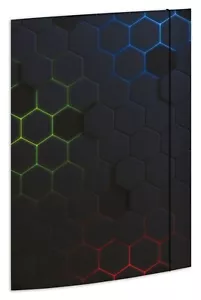 Sammelmappe Postmappe Gummizugmappe Din A4 Hexagon Pappe RNK - Bild 1 von 2