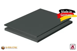 Hart PVC Platte Zuschnitt | VERSCHIEDENE STÄRKEN & GRÖßEN| dunkel grau RAL 7011  - Bild 1 von 2