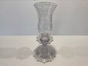 Cambridge Glas Chantilly 11" Hurikkan Lampe (Muster auf beiden Teilen) - Bild 1 von 10