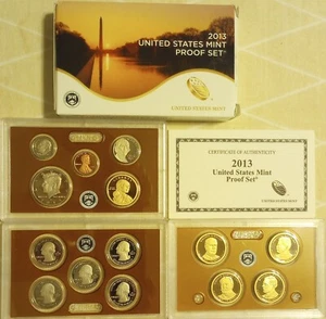 2013 Proof set CN-Clad Kennedy, Presidential & ATB Quarters OGP & COA 14 coins - Picture 1 of 2