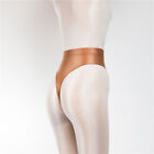 Women Men Silky Shiny Satin Glossy Wet Look Knickers Briefs Underwear Panties UK