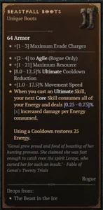 DIABLO 4🔥NEW SEASON🔥Unique Items Beastfall Boots - Picture 1 of 1