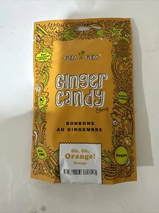 Gem Gem All Natural Ginger Candy Chewy Ginger Chews Orange - Picture 1 of 1