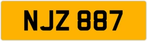 NJZ 887 N 3x3 DATELESS PRIVATE NUMBER PLATE NAT NAD NADIA NEL NEIL NIALL NINA NS - Picture 1 of 1