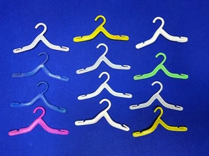 Barbie Doll Plastic Hangers, SET OF 12, multiple Colors Vintage 1960s Mattel - Picture 1 of 1