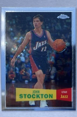 John Stockton 2007 Topps Chrome 1957-58 Variations #98 - Image 1 of 2