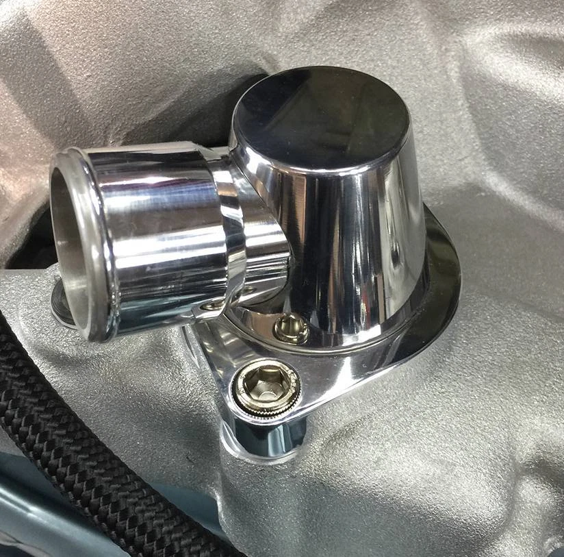 Carcasa Termostato Giratorio Pontiac 1 1/2" - Aluminio Billet Pulido Foto 1 de 1