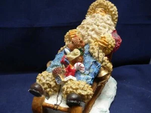 Santa On Sleigh Table Top Christmas Decoration. Light Up. Mains Adaptor. Resin. - Picture 1 of 1