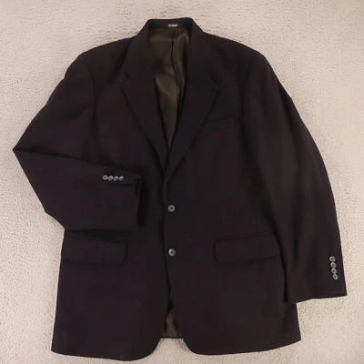 Robert Stock Jacket L LT Blue Brushed Flannel Wool Blazer Sport Coat Ukraine 44L - Image 1 of 4