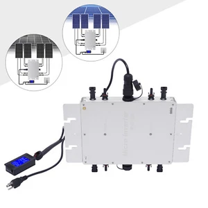 Solar Micro Inverter Waterproof WVC-1200W Grid Tie MPPT Pure Sine Wave DC to AC - Picture 1 of 12