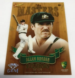 2009-10 Select Cricket Trading Card Masters Acetate Gem Card MG1 Alan Border - Picture 1 of 2