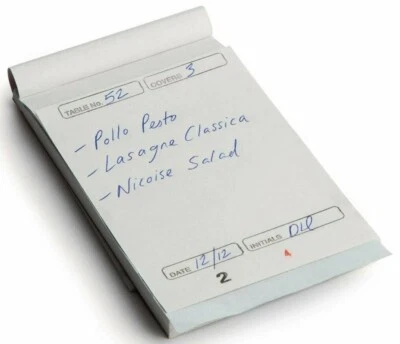 Duplicate Order Pads PAD30 Restaurant Waitress Check Food Pad 6.5" x 3.25"