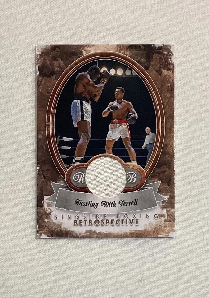 MUHAMMAD ALI 2011 RINGSIDE RETROSPECTIVE TRUNKS PATCH CASE TOPPER CARD #R12 4/10 - Image 1 of 2