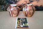Native Dream Catcher Navajo Hand Made etched Pot set of 2 by Cheyenne Blackhorse