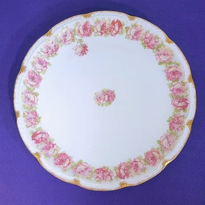 Haviland Limoges Antique Drop Rose Pink Round Chop Plate Tray Platter 430 - Picture 1 of 6