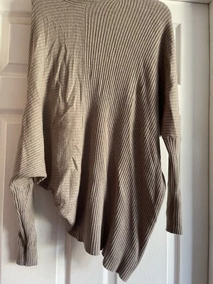 Ladies Quiz Jumper Light Brown Medium Used - Image 1 of 4