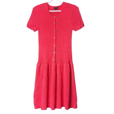 Vestido Suéter Theory Para Mujer Mediano Mezcla Cachemira Ajuste y Acampanado Botón Delantero Foto 1 de 4