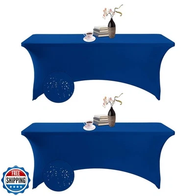 Paquete de 2 fundas de mesa impermeables eccwai de spandex de 6 pies, spandex de 6 pies de agua Foto 1 de 4