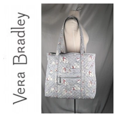 Grand Tote Bag Vera Bradley Beary Merry Polar Bear Christmas Reversible Rabbits  - Image 1 of 4